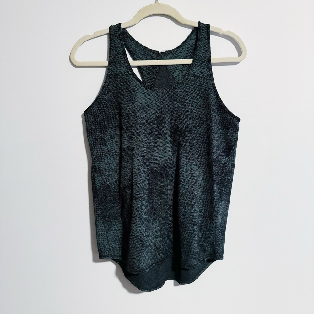 Lululemon - Dark Green and Black Origami Tank